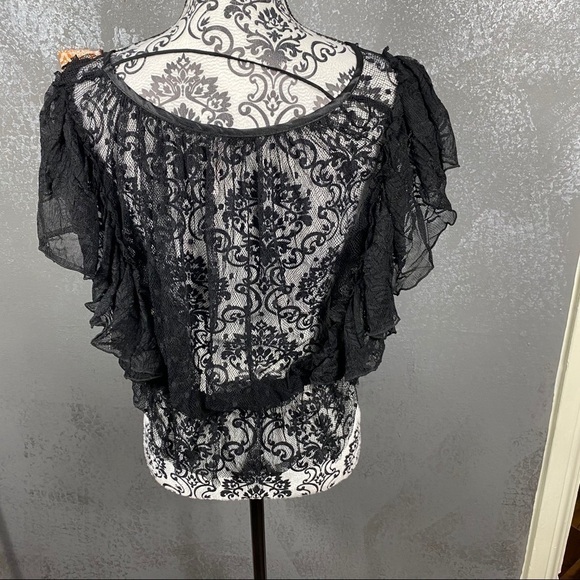 Free People Sweet Surprise Lace Blouse black - Picture 9 of 11
